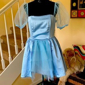 Sugar Thrillz NWT Large blue dress with Tulle.